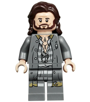 Sirius Black - Dark Brown Hair, Dark Bluish Gray Jacket over Tattered Striped Shirt, Printed Legs – ХАРИ ПОТЪР
