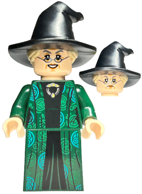Professor Minerva McGonagall - Dark Green Robe and Cape, Hat with Hair – ХАРИ ПОТЪР