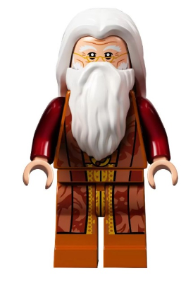 Albus Dumbledore - White Hair and Beard, Dark Orange Torso and Legs – ХАРИ ПОТЪР