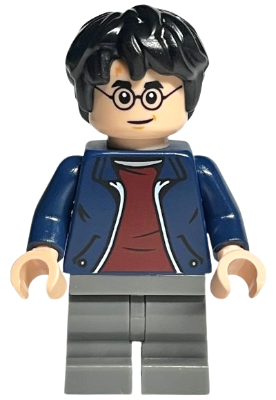 Harry Potter - Dark Blue Jacket with Dark Red Shirt, Dark Bluish Gray Medium Legs, Black Hair – ХАРИ ПОТЪР