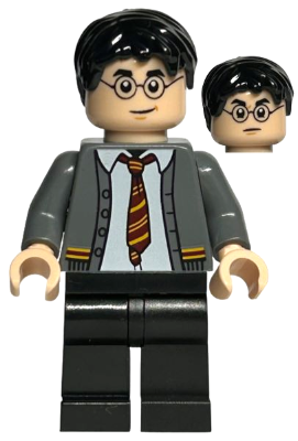Harry Potter - Dark Bluish Gray Gryffindor Cardigan Sweater Open over Shirt without Wrinkles, Black Legs – ХАРИ ПОТЪР