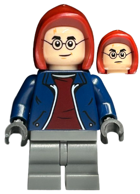 Harry Potter - Dark Blue Jacket with Dark Red Shirt, Dark Bluish Gray Medium Legs, Dark Red Hood – ХАРИ ПОТЪР