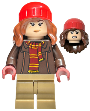 Hermione Granger - Reddish Brown Jacket with Dark Red Scarf, Dark Tan Medium Legs, Reddish Brown Hair with Red Beanie – ХАРИ ПОТЪР