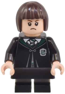Pansy Parkinson - Slytherin Robe Clasped, Black Skirt, Black Short Legs with Dark Bluish Gray Stripe – ХАРИ ПОТЪР