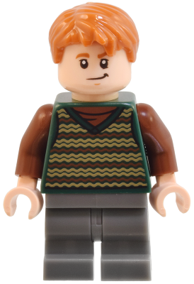 Fred Weasley - Dark Green Striped Sweater Vest, Dark Bluish Gray Medium Legs – ХАРИ ПОТЪР