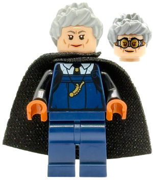 Madam Rolanda Hooch - Dark Blue Outfit with Large Whistle, Light Nougat Head, Black Spongy Cape – ХАРИ ПОТЪР