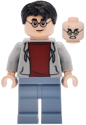 Harry Potter - Light Bluish Gray Hoodie Open, Sand Blue Legs, Grin / Possessed, Lime Eyes – ХАРИ ПОТЪР