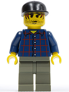 Plaid Button Shirt, Dark Gray Legs, Black Cap, Red Hair, Black Stubble (Werewolf Boy) – СТУДИО