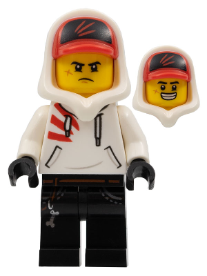 Jack Davids - White Hoodie with Cap and Hood (Large Smile / Grumpy) – СКРИТАТА СТРАНА