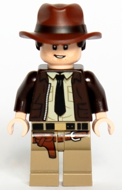 Indiana Jones - Dark Brown Jacket, Black Tie, Reddish Brown Dual Molded Hat with Hair, Light Nougat Hands – ИНДИАНА ДЖОУНС