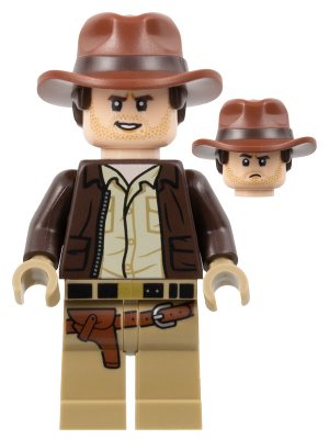 Indiana Jones - Dark Brown Jacket, Reddish Brown Dual Molded Hat with Hair, Dark Tan Hands – ИНДИАНА ДЖОУНС