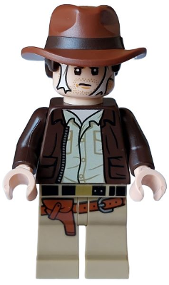 Indiana Jones - Dark Brown Jacket, Reddish Brown Dual Molded Hat with Hair, Spider Web on Face – ИНДИАНА ДЖОУНС