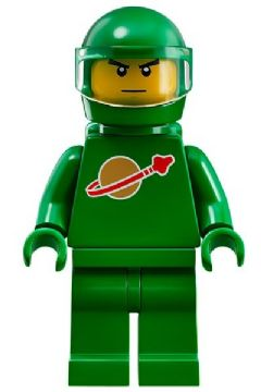 Classic Space - Green with Air Tanks and Motorcycle (Standard) Helmet with Visor (Pete) – ЛЕГО ИДЕИ