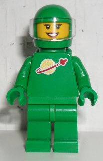 Classic Space - Green with Air Tanks and Motorcycle (Standard) Helmet with Visor (Yve) – ЛЕГО ИДЕИ