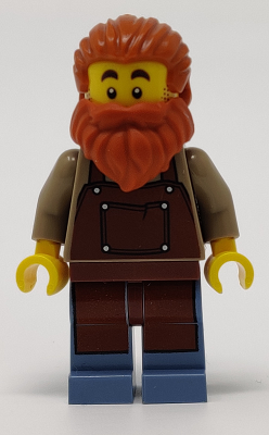 Blacksmith - Male, Reddish Brown Apron, Dark Orange Beard – ЛЕГО ИДЕИ