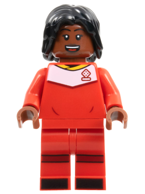 Soccer Player, Female, Red Uniform, Reddish Brown Skin, Black Hair – ЛЕГО ИДЕИ