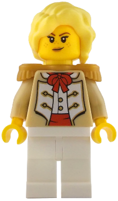 Camilla - Admiral's Daughter, Tan Coat, White Legs, Pearl Gold Epaulettes – ЛЕГО ИДЕИ