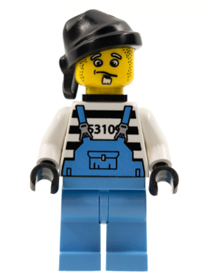 Xtreme Stunts Brickster Henchman with Medium Blue Overalls #1 with Neck Bracket – ЕКСТРЕМНИ ОСТРОВНИ КАСКАДИ