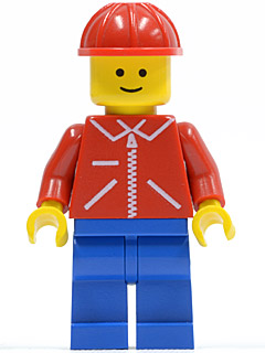 Jacket Red with Zipper - Red Arms - Blue Legs, Red Construction Helmet – ГРАДСКИ