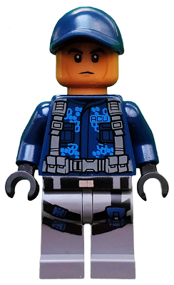 ACU Trooper - Male, Dark Blue Cap, Medium Nougat Head – ДЖУРАСИК СВЯТ