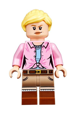 Dr. Ellie Sattler - Bright Pink Shirt, Ponytail and Swept Sideways Fringe – ДЖУРАСИК СВЯТ
