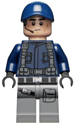 ACU Guard / Trooper - Male, Dark Blue Cap, Light Nougat Head, Headset – ДЖУРАСИК СВЯТ