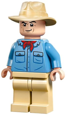 Dr. Alan Grant - Medium Blue Shirt with Pockets with Black Buttons Outline, Tan Fedora – ДЖУРАСИК СВЯТ