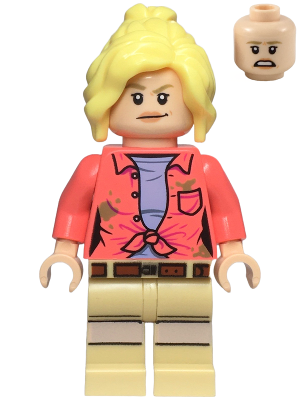 Dr. Ellie Sattler - Coral Shirt with Dark Tan Dirt Spots, Ponytail – ДЖУРАСИК СВЯТ