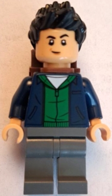 Kenji Kon - Dark Blue Jacket over Green Hoodie, Reddish Brown Backpack – ДЖУРАСИК СВЯТ