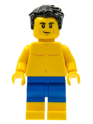 LEGOLAND Park Male, Black Hair, Bare Chest, Blue Swimsuit – ПАРКОВЕ ЛЕГОЛАНД