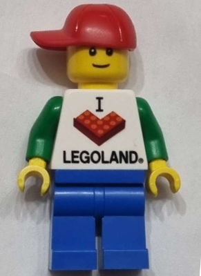 LEGOLAND Park Male, I Brick LEGOLAND Top, Red Cap with Hole – ПАРКОВЕ ЛЕГОЛАНД