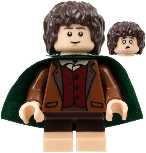 Frodo Baggins - Dark Green Cape, Light Nougat Feet – ХОБИТ И ВЛАСТЕЛИНЪТ НА ПРЪСТЕНИТЕ