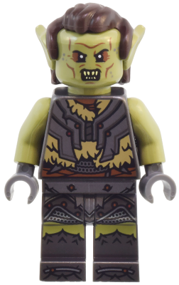 Orc - Olive Green Head, Pearl Dark Gray Armor over Dark Tan Fur, Dark Brown Hair – ХОБИТ И ВЛАСТЕЛИНЪТ НА ПРЪСТЕНИТЕ