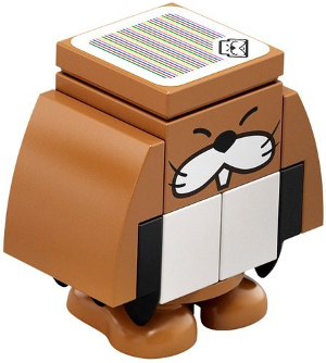Monty Mole - Face on 2 x 2 Brick – СУПЕР МАРИО