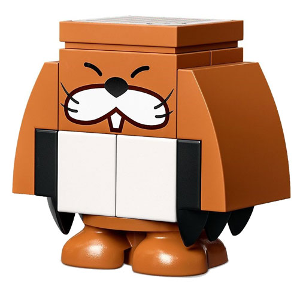 Monty Mole - Face on 1 x 2 Brick – СУПЕР МАРИО