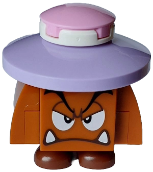 Goomba (Black Interior Pieces) - Angry, Eyelids, Lavender Hat – СУПЕР МАРИО