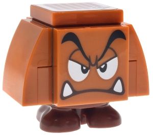 Goomba (Dark Bluish Gray Interior Pieces) - Angry, Eyelids – СУПЕР МАРИО