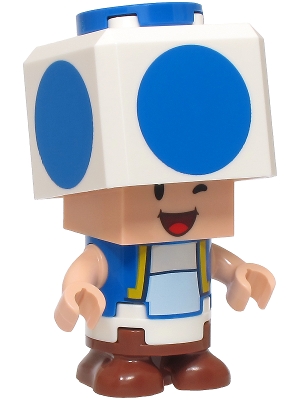 Blue Toad - Winking, Tan Hinge Brick – СУПЕР МАРИО
