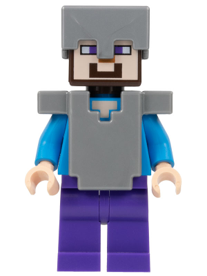 Steve - Dark Purple Legs, Flat Silver Helmet and Armor – МАЙНКРАФТ
