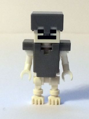 Skeleton, Minecraft - Flat Silver Helmet and Armor – МАЙНКРАФТ