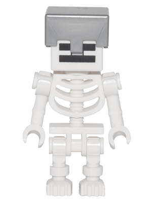 Skeleton, Minecraft - Flat Silver Helmet – МАЙНКРАФТ