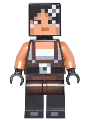 Minecraft Skin 2 - Pixelated, Female with Flower and Suspenders – МАЙНКРАФТ