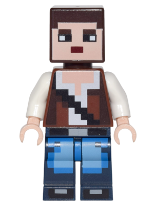Minecraft Skin 3 - Pixelated, Reddish Brown Vest with Strap and Blue Jeans – МАЙНКРАФТ