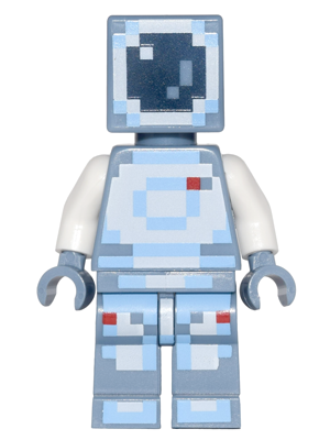 Minecraft Skin 4 - Pixelated, White and Bright Light Blue Spacesuit and Dark Blue Visor – МАЙНКРАФТ