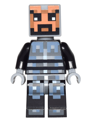 Minecraft Skin 5 - Pixelated, Male with Black and Silver Armor – МАЙНКРАФТ