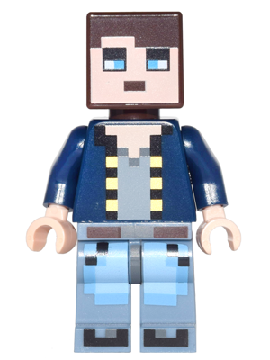 Minecraft Skin 8 - Pixelated, Dark Blue Jacket and Bright Light Blue and Sand Blue Legs – МАЙНКРАФТ