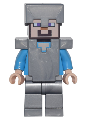 Steve - Flat Silver Legs, Helmet, and Armor – МАЙНКРАФТ