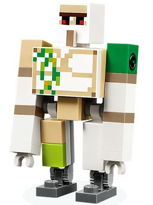 Iron Golem - Brick and Pin Arm Attachments, Dark Bluish Gray Feet (Hinge Plate with 9 Teeth) – МАЙНКРАФТ