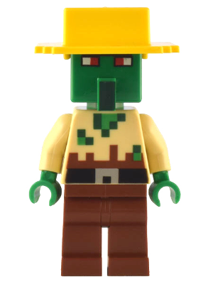 Zombie Villager - Tan Torso, Yellow Hat – МАЙНКРАФТ