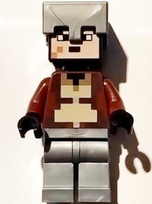 Nether Hero - Reddish Brown Torso, Flat Silver Helmet – МАЙНКРАФТ